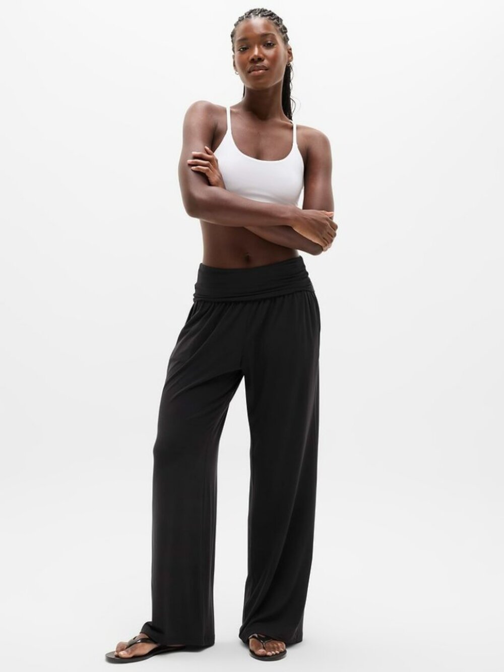 Athleta M Medium Dream Drape Mid Rise Pant S Small Black NWOT! #858213